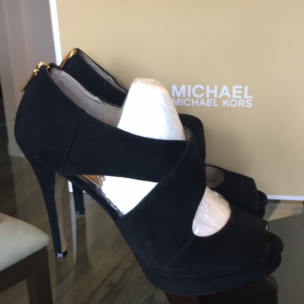 Michael Kors Black Suede Heels